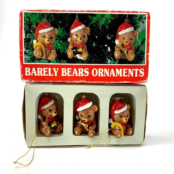 Other - Vintage Barely Bears Ornaments Christmas Around the World Holiday Hand Painted